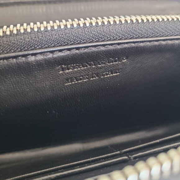 Tiffany & Co. New York Black Zip Canvas Wallet Made in Italy - Picture 2 of 8